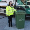 360-litre commercial food waste bin with two wheels for medium-sized businesses
